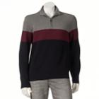 Men's Dockers Classic-fit Colorblock Comfort Touch Quarter-zip Sweater, Size: Medium, Black