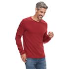 Men's Croft & Barrow&reg; Classic-fit Easy-care V-neck Tee, Size: Medium, Med Red