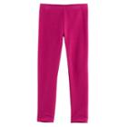 Girls 4-10 Jumping Beans&reg; Fleece-lined Leggings, Size: 7, Dark Pink