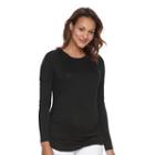 Maternity A:glow Ruched Crewneck Tee, Women's, Size: M-mat, Black