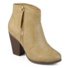 Journee Collection Jolie Women's High Heel Ankle Boots, Girl's, Size: 7.5, Lt Beige
