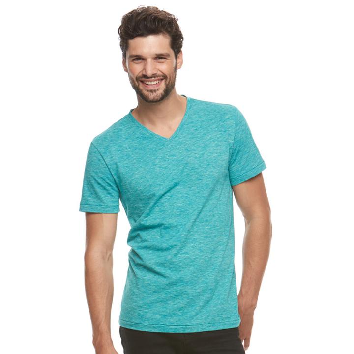 Men's Marc Anthony Slim-fit Shadow-dye Tee, Size: L Tall, Turquoise/blue (turq/aqua)