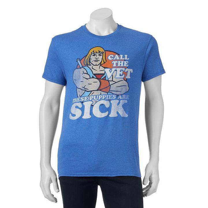Men's Masters Of The Universe He-man Call The Vet Tee, Size: Medium, Brt Blue