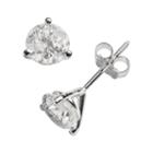 14k White Gold 2-ct. T.w. Round-cut Diamond Solitaire Earrings, Women's