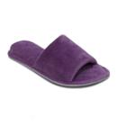 Women's Dearfoams Microfiber Velour Slide Slippers, Size: Medium, Drk Purple