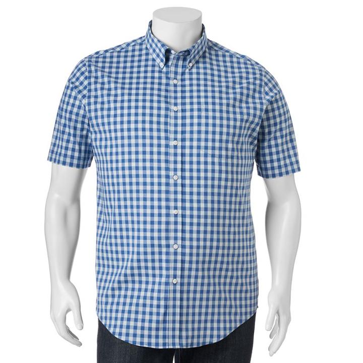 Big & Tall Croft & Barrow&reg; True Comfort Classic-fit Stretch Button-down Shirt, Men's, Size: 4xb, Blue (navy)