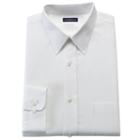 Men's Croft & Barrow&reg; Fitted Solid No Iron Point Collar Dress Shirt, Size: 14.5-32/33, White