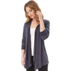Women's Apt. 9&reg; French Terry Flyaway Cardigan, Size: Xxl, Blue (navy)