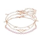 Lc Lauren Conrad Heart Bracelet Set, Women's, White