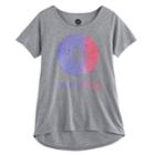 Girls 7-16 Musical. Ly Ombre Graphic Tee, Size: Medium, Med Grey