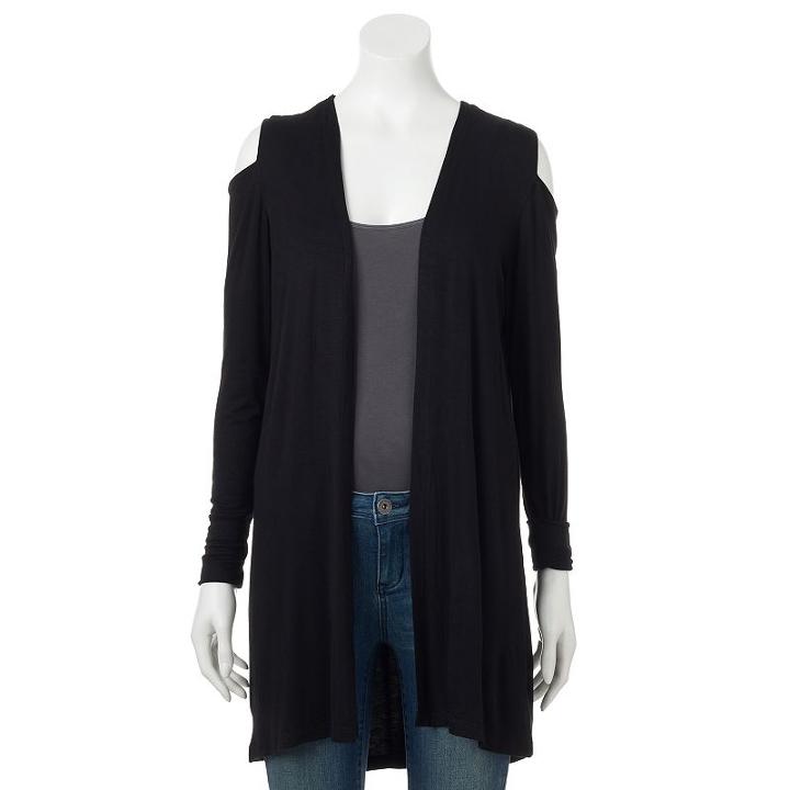 Women's French Laundry Cold-shoulder Cardigan, Size: Medium, Oxford