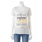 Disney's The Lion King Juniors' It Means No Worries Graphic Tee, Girl's, Size: Xs, White