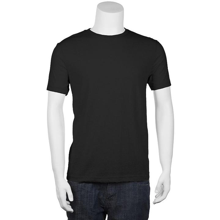 Big & Tall Classic-fit Basic Crewneck Tee, Men's, Size: 3xb, Black
