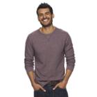 Men's Sonoma Goods For Life&trade; Heathered Thermal Tee, Size: Xl, Dark Red