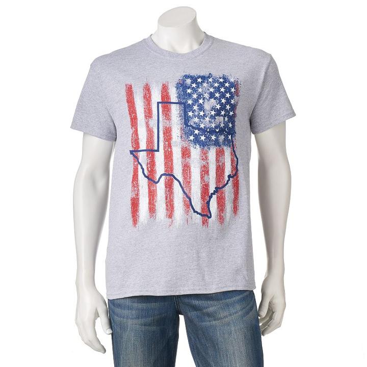Men's Flag Stroke Tee, Size: Xxl, Med Grey