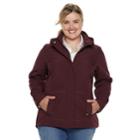 Plus Size Weathercast Hooded Soft Shell Jacket, Women's, Size: 3xl, Red