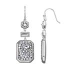Simply Vera Vera Wang Geometric Drop Earrings With Swarovski Crystals, Women's, White