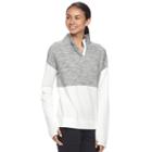 Junior's So&reg; Fleece Quarter Snap Pullover Top, Teens, Size: Xs, White