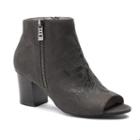 Andrew Geller Spinda Women's Peep Toe Ankle Boots, Size: Medium (9), Dark Grey