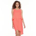 Women's Apt. 9&reg; Popover Shift Dress, Size: Large, Brt Orange