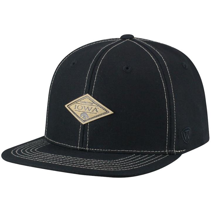 Adult Top Of The World Iowa Hawkeyes Springlake Adjustable Cap, Men's, Black