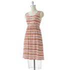 Sonoma Goods For Life&trade; Striped Babydoll Dress, Size: Medium, Red