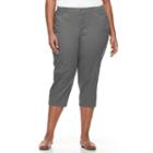 Plus Size Croft & Barrow&reg; Twill Utility Capris, Women's, Size: 18 W, Med Grey