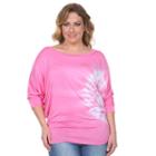 Plus Size White Mark Tie Dyed Tunic, Women's, Size: 1xl, Pink Other
