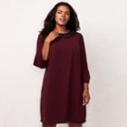 Plus Size Lc Lauren Conrad Embellished Collar Shift Dress, Women's, Size: 1xl, Red