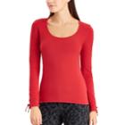 Women's Chaps Stretch Jersey Scoopneck Top, Size: Small, Red