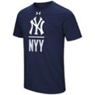 Men's Under Armour New York Yankees Slash Tee, Size: Small, Blue (navy)