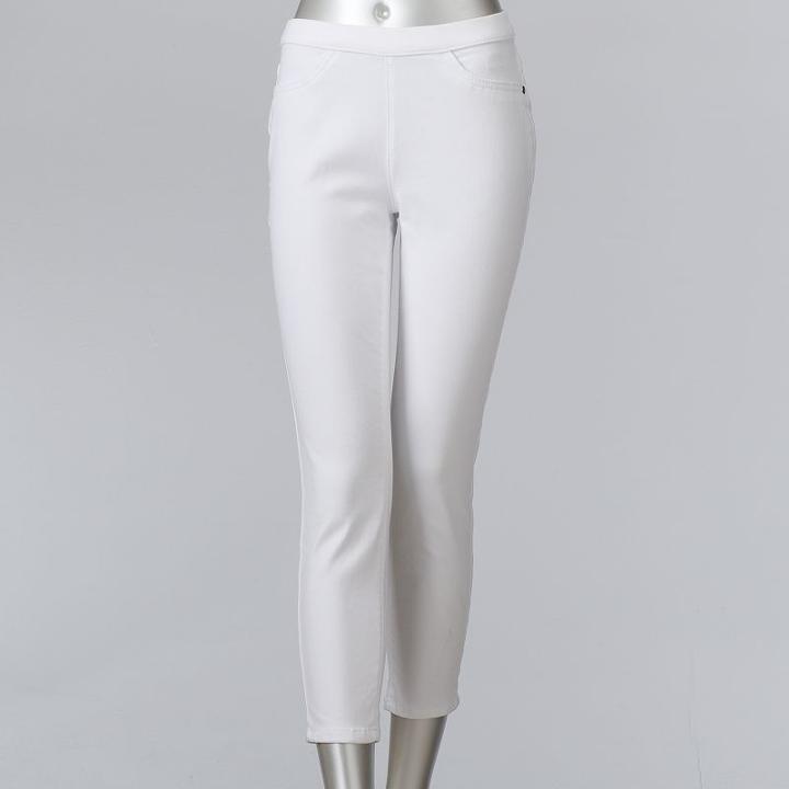 Women's Simply Vera Vera Wang Capri Jegging, Size: 2, White