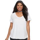 Juniors' Plus Size So&reg; Perfect Tee, Teens, Size: 1xl, White