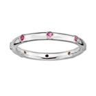 Stacks And Stones Sterling Silver Tourmaline Stack Ring, Women's, Size: 9