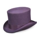 Men's Scala Wool Felt English Top Hat, Size: Medium, Purple