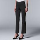 Women's Simply Vera Vera Wang Everyday Luxury Pull-on Ponte Bootcut Pants, Size: Xs, Dark Grey