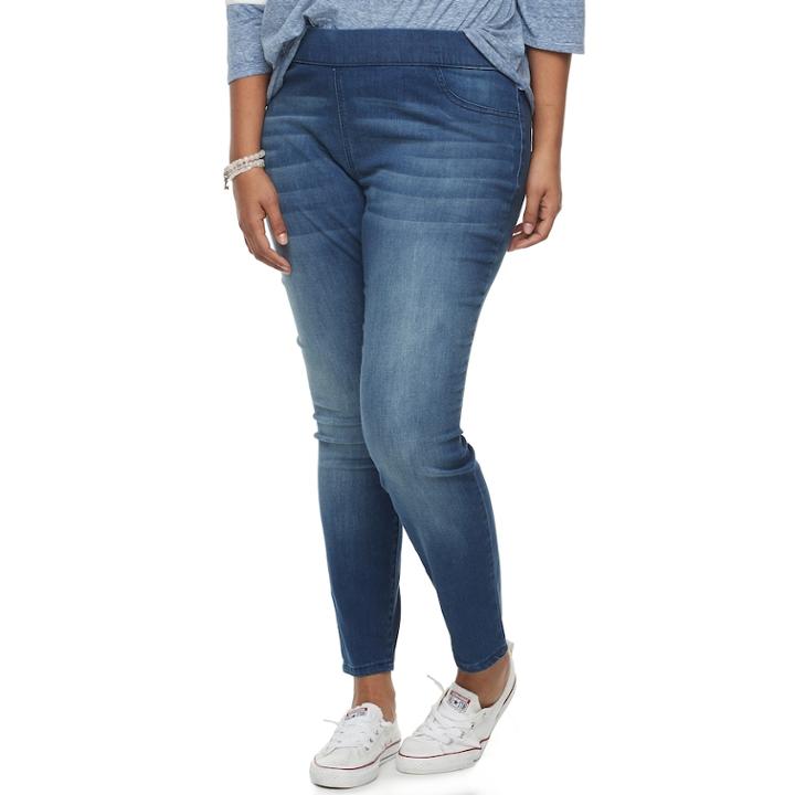 Juniors' Plus Size So&reg; Pull-on Leggings, Teens, Size: 1xl, Blue