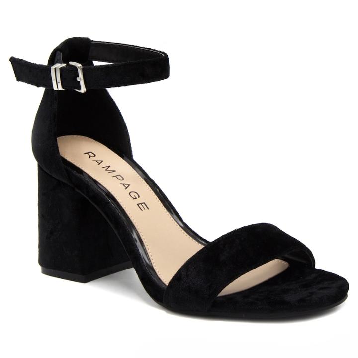 Rampage Norma Women's Block Heel Dress Sandals, Size: Medium (7), Black