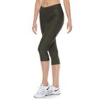 Women's Nike Power Training Mesh Inset Capri Leggings, Size: Large, Green Oth
