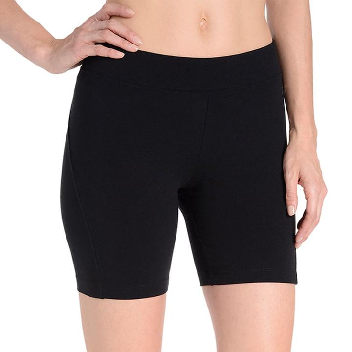 Women's Danskin Stretch Bike Shorts, Size: Medium, Black