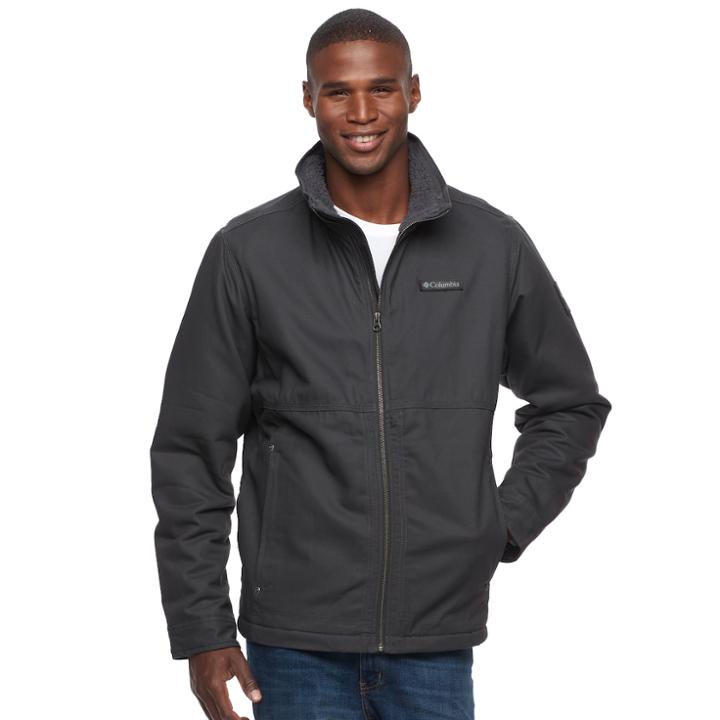 Big & Tall Columbia Beacon Stone Omni-shield Sherpa-lined Jacket, Men's, Size: Xl Tall, Grey (charcoal)