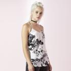 Women's Juicy Print T-back Camisole, Size: Medium, Light Grey