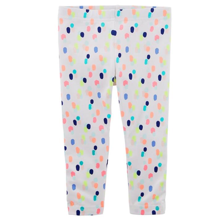 Girls 4-8 Carter's Patterned Leggings, Size: 6-6x, Multi Dot Print