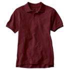 Boys 8-20 Chaps Solid Pique School Uniform Polo, Boy's, Size: 10-12, Dark Red