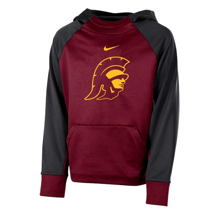 Boys 8-20 Nike Usc Trojans Therma-fit Colorblock Hoodie, Size: M 10-12, Red
