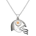 Cleveland Browns Sterling Silver Helmet Pendant Necklace, Women's, Size: 18
