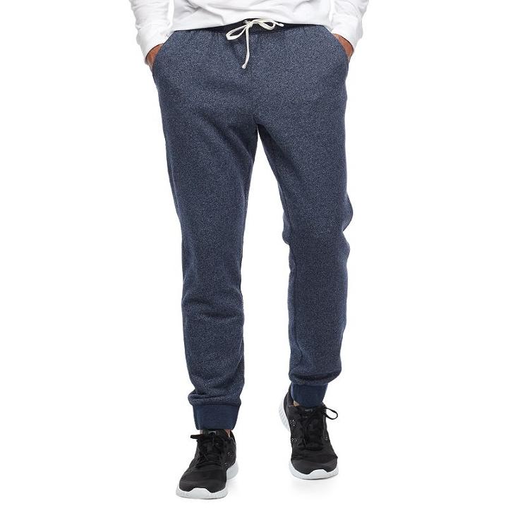 Men's Sonoma Goods For Life&trade; Fleece Jogger Pants, Size: Xl, Dark Blue