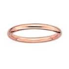 Stacks And Stones 18k Rose Gold Over Silver Stack Ring, Women's, Size: 8, Pink