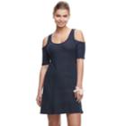 Juniors' Liberty Love Cold Shoulder Sheath Dress, Teens, Size: Medium, Blue (navy)