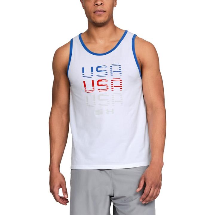 Men's Under Armour Usa Tank, Size: Xl, White